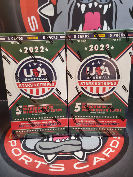2 Box 2022 USA Stars & Stripes RND Serial/Card #4