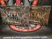 2 Box 2022 Leaf Metal Draft Football (1 Hobby, 1 Jumbo) RND Serial #1